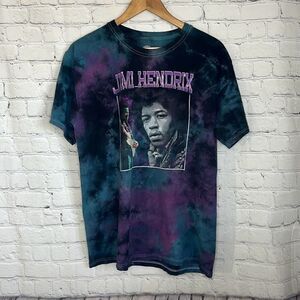 Authentic‎ Jimi Hendrix Womens Tie Dye Short Sleeve Tshirt size L Large